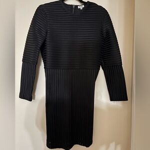 NWOT Kenzo Paris Black Textured Long Sleeve Dress